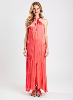 Robe longue sans manche sans manche rose MALAICA femme