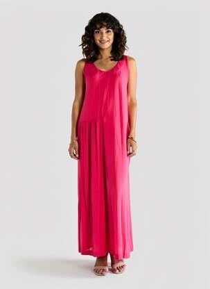 Robe longue sans manche sans manche rose PIAZZA SEMPIONE femme