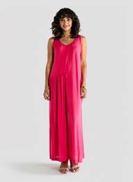 Robe longue sans manche sans manche rose PIAZZA SEMPIONE femme