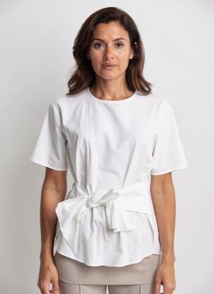Top manches courtes manches courtes blanc ANTONELLI FIRENZE femme