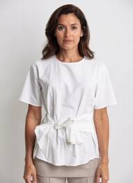 Top manches courtes manches courtes blanc ANTONELLI FIRENZE femme