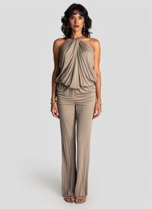 Combi-pantalon sans manche sans manche marron MSGM femme