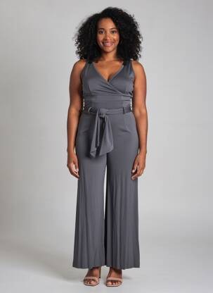 Combi-pantalon sans manche sans manche gris GIO' GUERRERI femme