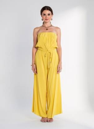 Combi-pantalon coupe fluide sans manche jaune ALICE & TRIXIE femme