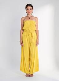 Combi-pantalon coupe fluide sans manche jaune ALICE & TRIXIE femme