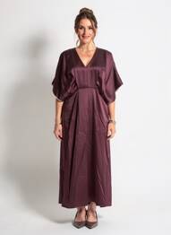 Robe longue manches courtes manches courtes violet NUMPH femme