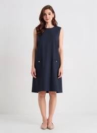 Robe mi-longue sans manche sans manche bleu ARTLOVE femme