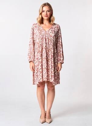 Robe courte manches longues manches longues rose LA PETITE ETOILE femme
