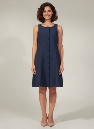Robe mi-longue sans manche sans manche bleu NUMPH femme