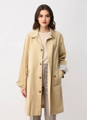 Trench tissage popeline sans capuche beige LA PETITE ETOILE femme
