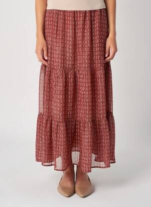 Jupe longue coupe droite rouge LA PETITE ETOILE femme