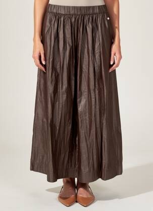 Jupe longue coupe droite marron NUMPH femme