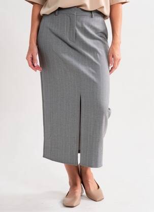 Jupe longue taille normale gris LA PETITE ETOILE femme