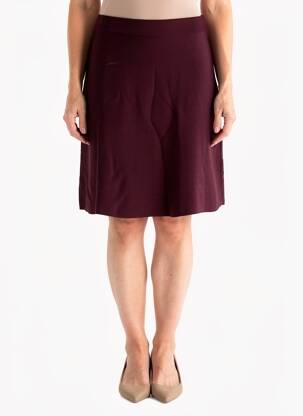 Jupe mi-longue coupe droite violet NUMPH femme