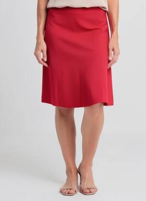 Jupe mi-longue coupe droite rouge NUMPH femme