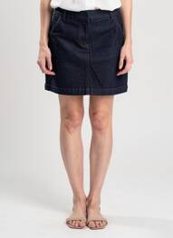 Jupe courte fermeture zippée au dos bleu NUMPH femme