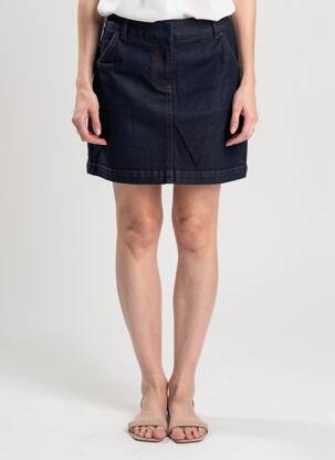 Jupe courte fermeture zippée au dos bleu NUMPH femme
