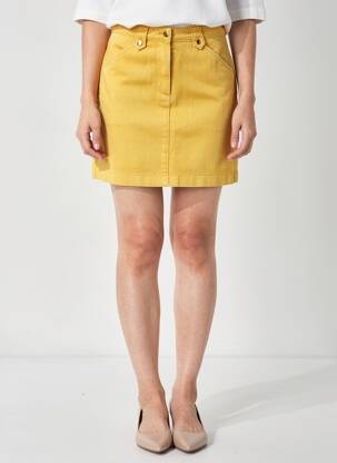 Jupe courte coupe droite jaune ARTLOVE femme