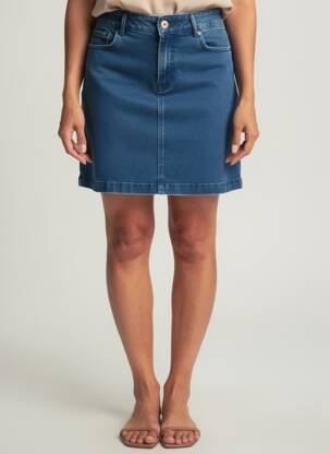 Jupe courte poches bleu NUMPH femme