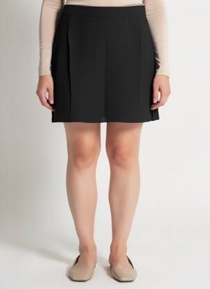 Jupe courte coupe droite noir NUMPH femme