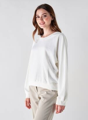 Sweat-shirt manches longues manches longues blanc ARTLOVE femme