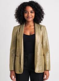 Blazer col châle or MOLLY BRACKEN femme