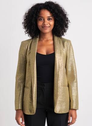 Blazer col châle or MOLLY BRACKEN femme