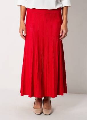 Jupe longue taille normale rouge MICHA femme