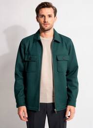 Veste casual fermeture boutonnée sur le devant vert FYNCH-HATTON homme