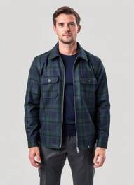 Veste casual coupe droite bleu FYNCH-HATTON homme