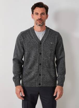 Gilet manches longues col v gris FYNCH-HATTON homme