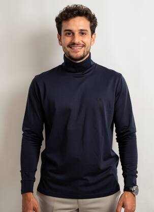 Sous-pull stretch manches longues bleu FYNCH-HATTON homme