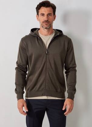 Gilet manches longues maille souple et aérée marron MONTE CARLO homme