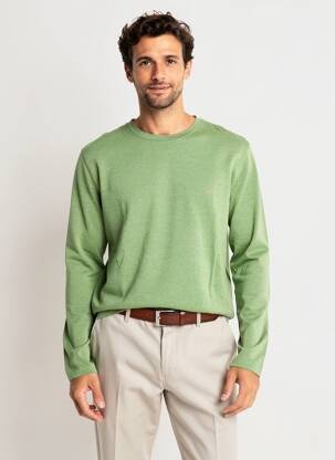 Pull stretch manches longues vert FYNCH-HATTON homme