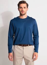 T-shirt coupe cintrée manches longues bleu FYNCH-HATTON homme