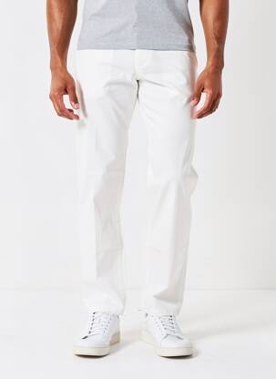 Pantalon chino stretch taille normale blanc FYNCH-HATTON homme
