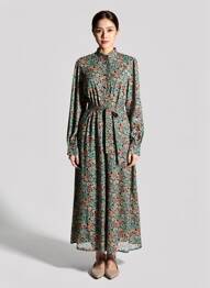 Robe longue manches longues manches longues noir C'EST BEAU LA VIE femme
