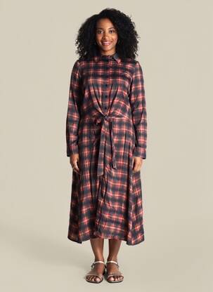 Robe mi-longue manches longues manches longues orange LA FIANCÉE femme