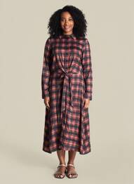 Robe mi-longue manches longues manches longues orange LA FIANCÉE femme