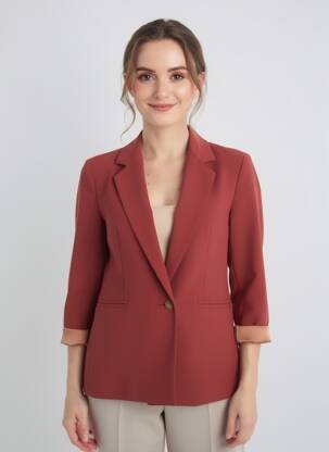 Blazer poches orange LITTLE SISTER'S femme