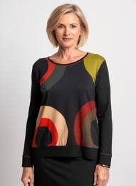 T-shirt manches longues manches longues noir DOLCEZZA femme
