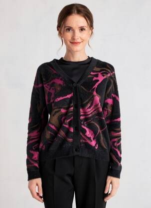 Gilet manches longues resserrée sur le bas noir EVA KAYAN femme