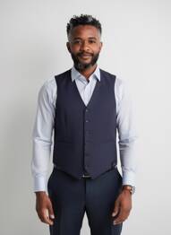 Gilet sans manche effet matière satinée bleu SCABAL homme