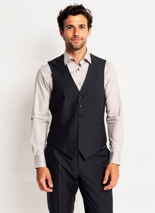 Gilet sans manche effet matière satinée noir SCABAL homme