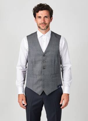Gilet sans manche effet matière satinée gris SCABAL homme