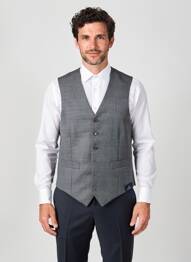Gilet sans manche effet matière satinée gris SCABAL homme