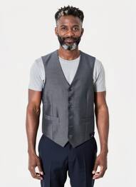 Gilet sans manche effet matière satinée gris SCABAL homme