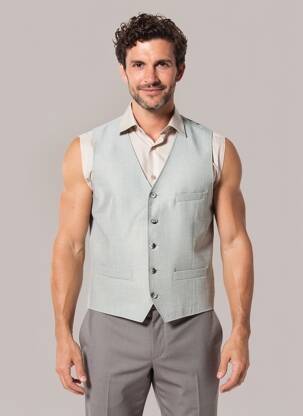 Gilet sans manche coupe cintrée gris ROY ROBSON homme