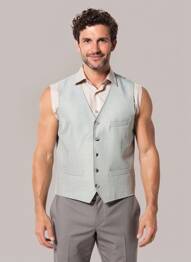 Gilet sans manche coupe cintrée gris ROY ROBSON homme