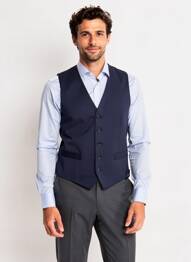 Gilet sans manche effet matière satinée bleu SCABAL homme